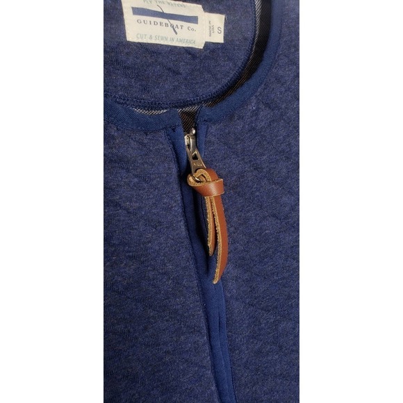 Guideboat Co. J’Adore Quilted Half-Zip Pullover Sweater Top Small Blue - Picture 4 of 11